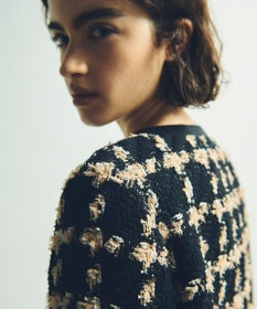 GRACE CONTINENTAL フェザーチェックツイードコート