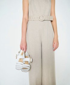 GRACE CONTINENTAL LUCA GROSSI バックルヒール ホワイト