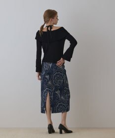 GRACE CONTINENTAL ラメペイズリージャガードスカート