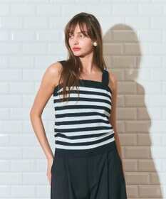 GRACE CONTINENTAL ボーダーニットキャミ