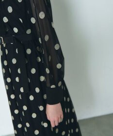 GRACE CONTINENTAL ラメドット刺繍ドレス