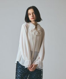 GRACE CONTINENTAL フェザーチュールカラーブラウス