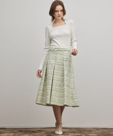 GRACE CONTINENTAL ミックスツイードスカート