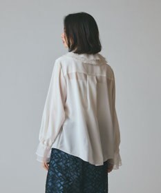 GRACE CONTINENTAL フェザーチュールカラーブラウス