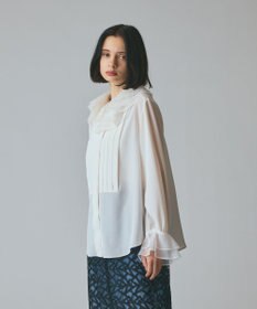 GRACE CONTINENTAL フェザーチュールカラーブラウス