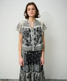 GRACE CONTINENTAL バンダナフレアスリーブブラウス