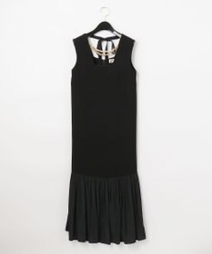 GRACE CONTINENTAL ネックレス付ティアードドレス