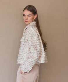 GRACE CONTINENTAL ツイードクロップドジャケット