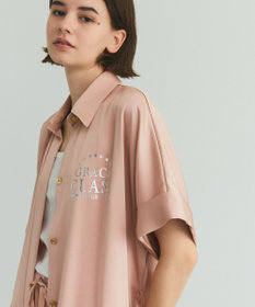 GRACE CONTINENTAL ダブルサテンシャツドレス