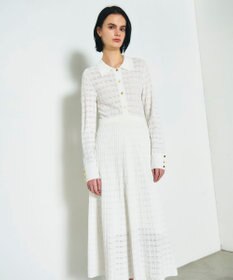 GRACE CONTINENTAL ウェーブニットワンピース