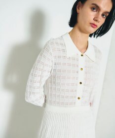 GRACE CONTINENTAL ウェーブニットワンピース