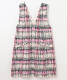 GRACE CONTINENTAL シャギーチェックジャンパースカート