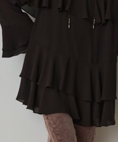 GRACE CONTINENTAL シフォンフリルブラウス