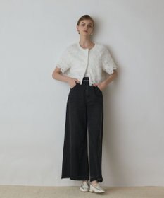 GRACE CONTINENTAL フラワー刺繍ニットカーディガン