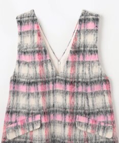 GRACE CONTINENTAL シャギーチェックジャンパースカート