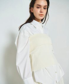 GRACE CONTINENTAL リブベアトップ ホワイト