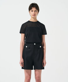 GRACE CONTINENTAL リネンタッチハーフパンツ