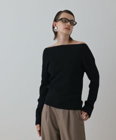 GRACE CONTINENTAL ハイゲージウールニットトップ ブラック