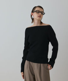 GRACE CONTINENTAL ハイゲージウールニットトップ ブラック