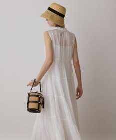 GRACE CONTINENTAL ティアードマキシカフタンワンピース