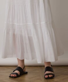 GRACE CONTINENTAL ティアードマキシカフタンワンピース