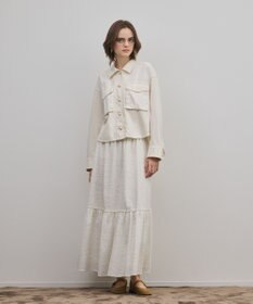 GRACE CONTINENTAL パール釦ピグメントシャツ