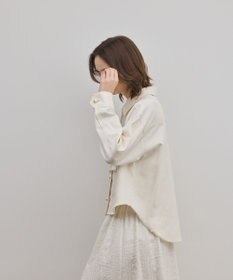 GRACE CONTINENTAL パール釦ピグメントシャツ