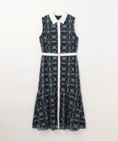 GRACE CONTINENTAL マリン刺繍チュールワンピース