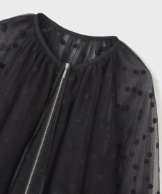 GRACE CONTINENTAL チュールノーカラーブルゾン