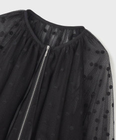 GRACE CONTINENTAL チュールノーカラーブルゾン