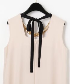 GRACE CONTINENTAL ネックレス付ティアードドレス