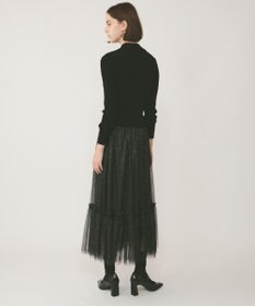 GRACE CONTINENTAL ラメチュールギャザースカート