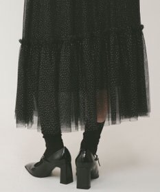 GRACE CONTINENTAL ラメチュールギャザースカート