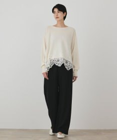 GRACE CONTINENTAL ヘムレースニットトップ