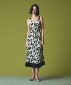 GRACE CONTINENTAL リボンオパールドレス キナリ