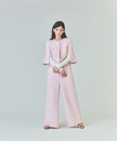 GRACE CONTINENTAL チェックツイードショートジャケット