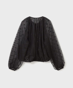 GRACE CONTINENTAL チュールノーカラーブルゾン