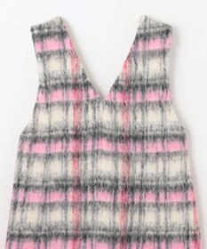 GRACE CONTINENTAL シャギーチェックジャンパースカート