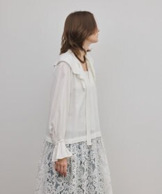 GRACE CONTINENTAL レースコンビフリルカフタンワンピース