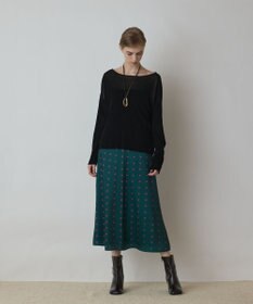 GRACE CONTINENTAL ドットスカート グリーン