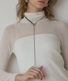 GRACE CONTINENTAL シアーリブニットトップ キナリ