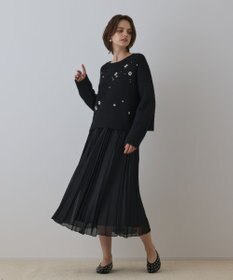 GRACE CONTINENTAL メッシュプリーツスカート