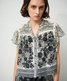 GRACE CONTINENTAL バンダナフレアスリーブブラウス