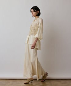 GRACE CONTINENTAL レースキャミ付カフタンブラウス