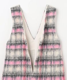 GRACE CONTINENTAL シャギーチェックジャンパースカート