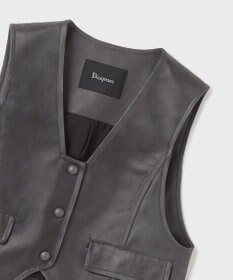 GRACE CONTINENTAL レザーショートジレジャケット