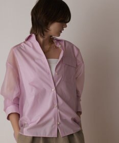 GRACE CONTINENTAL シアーコンビオーバーシャツ