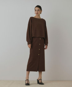 GRACE CONTINENTAL ラメカットトップ ブラウン