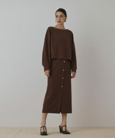 GRACE CONTINENTAL ラメカットトップ ブラウン