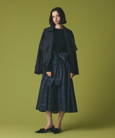 GRACE CONTINENTAL シルクブラックウォッチスカート